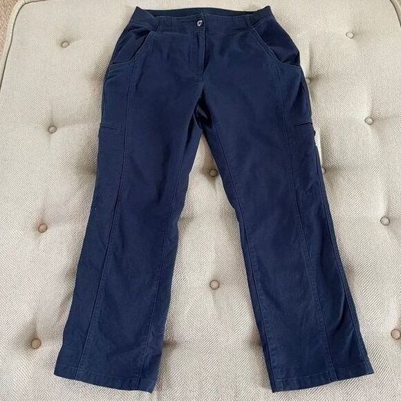 LL Bean Navy Blue Classic Fit Pants 10P Petite - Picture 1 of 8